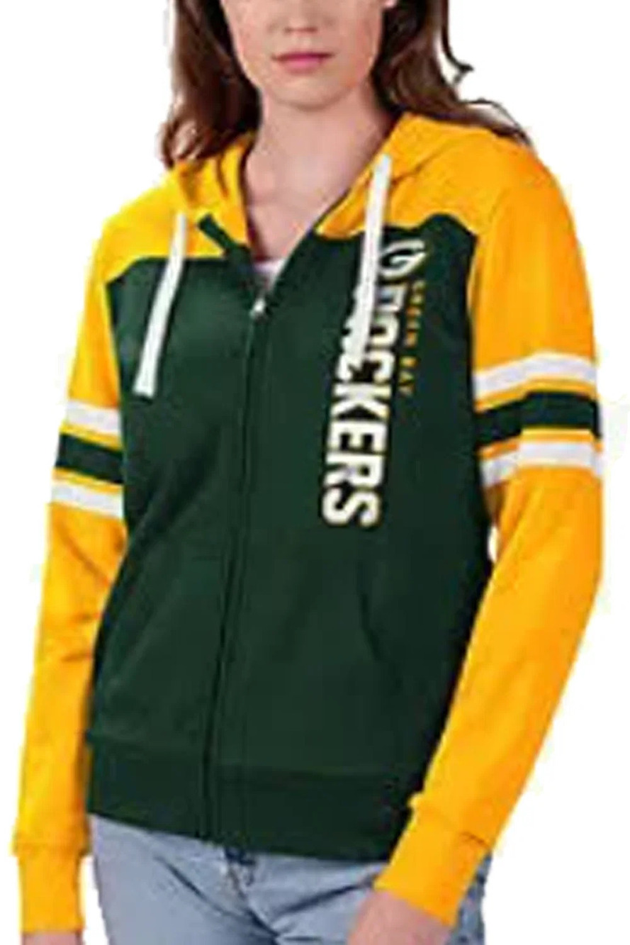 NFL Women's Full Zip Hoodie Packers - Regular